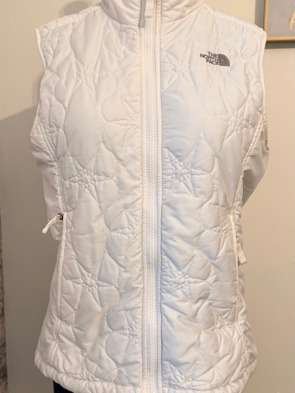 The North Face White Quilted Puffer Vest